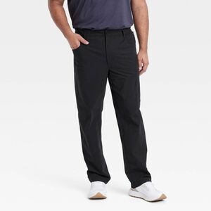 All In Motion - Men's 360 Lifestyle Big Relaxed Fit 5-Pocket Pants Black